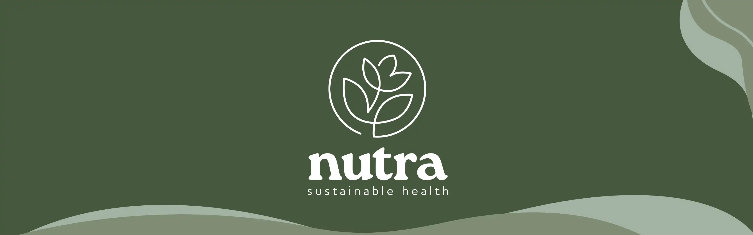 Nachhaltige Nahrungsergänzungsmittel Appp. Weißes line Logo auf einem grünen Hintergrund